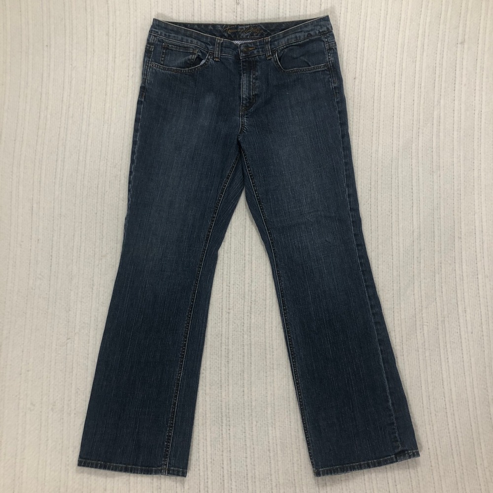 Tommy Hilfiger Boyfriend Jeans Womens 12R Blue‎ Denim Bootcut Mid Rise Casual